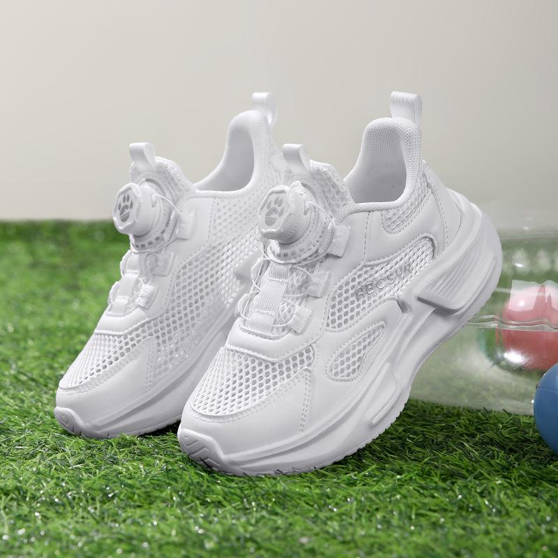 

Boys shoes 2025 new summer hollow breathable single mesh shoes medium and large boys boys non-slip sports running shoes tide 39
