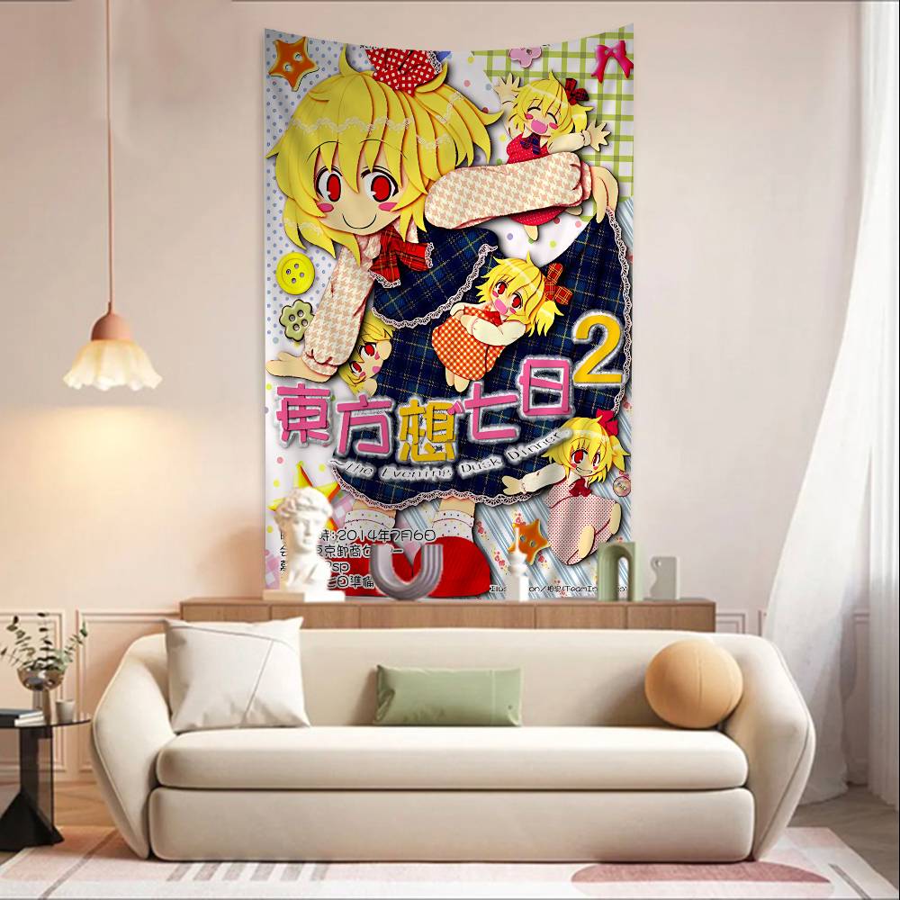 Classic Anime T-Touhou P-Project Game Chart Tapestry Bohemian Wall Tapestries Mandala Wall Art Decor