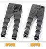 2024 Grey Slim Straight Men's Stretch Jeans - Trendy Spring/Autumn Casual Pants