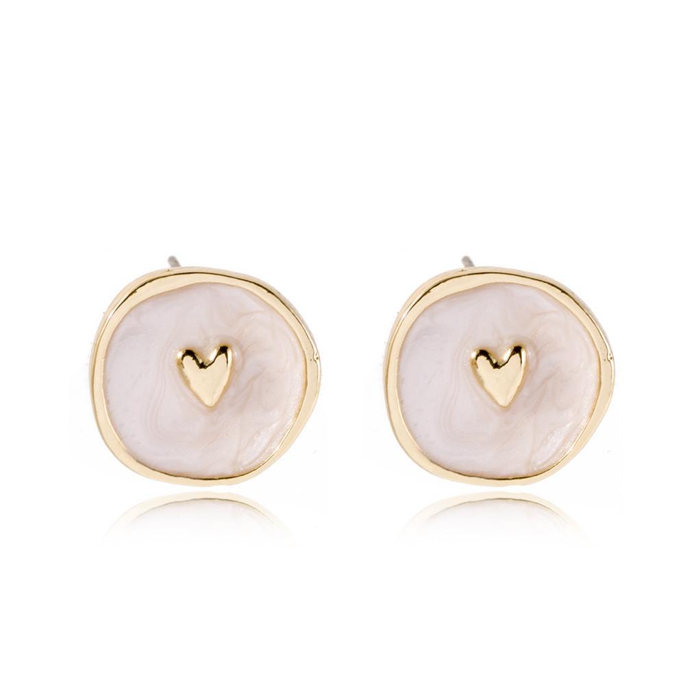 Trendy Alloy Heart Star Moon Earrings And Rings With Fashion Plated Necklace