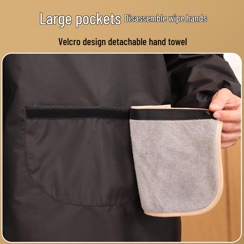Long-Sleeved Waterproof Work Smock Apron