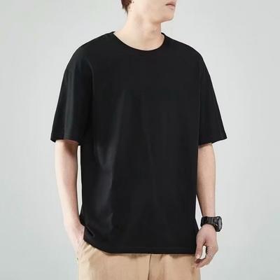 Sommer Herren T-Shirt Rundhals Einfarbig Casual Style Halbarm Locker Pullover Alltagskleidung Jugendlicher Teenager Sport Top