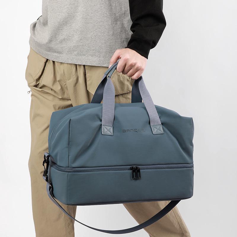 Borsa da Viaggio Portatile da Uomo a Grande Capacità a Spalla e a Tracolla