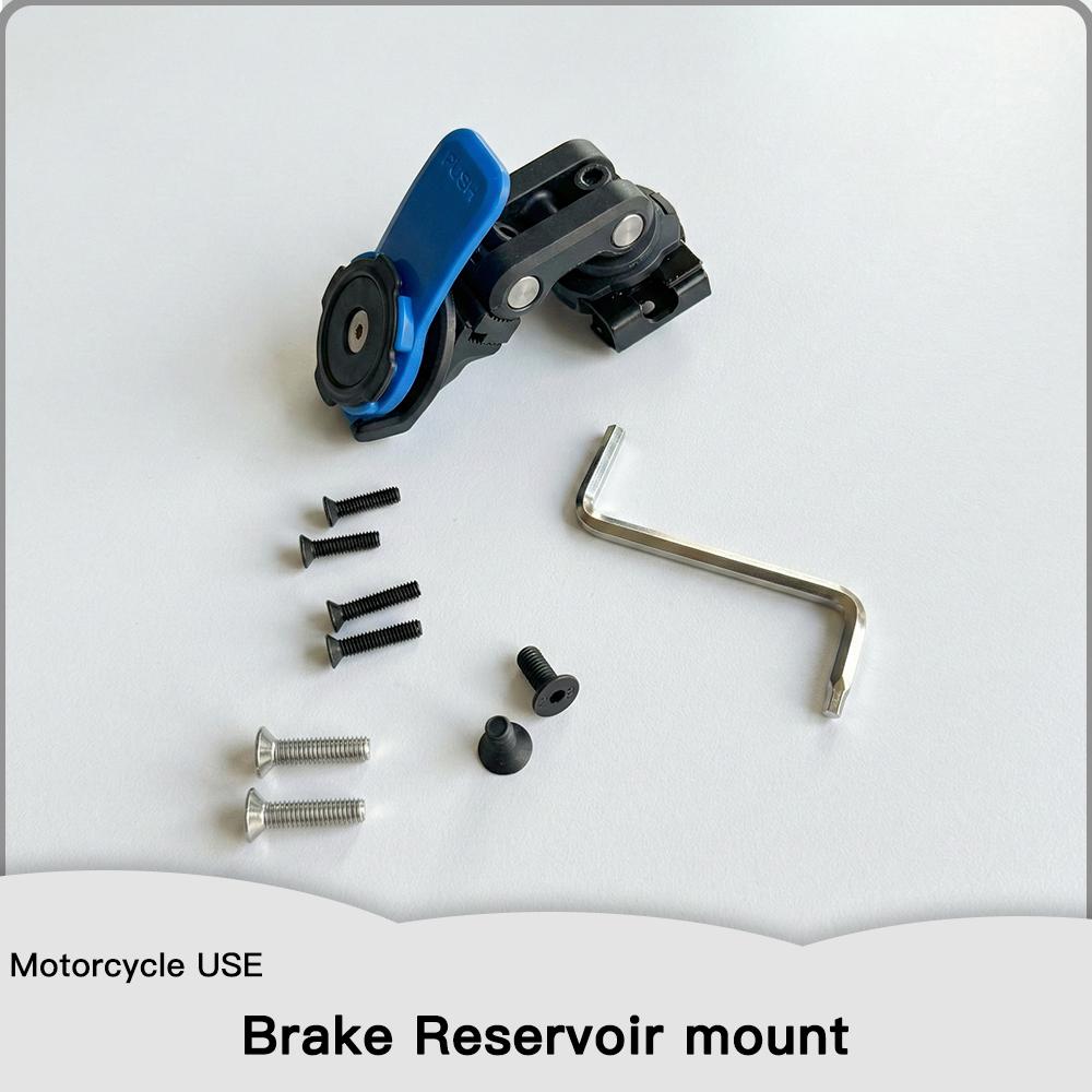 Universal Motorcycle Brake Reservoir Phone Mount Aluminum Master Cylinder Cover Base Clamp Holder Brake Reservior Moun