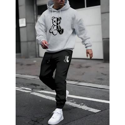 Sportanzug Herren Lässiger Hoodie Hose Herren Langärmliger Sportanzug Herren Pullover Hoodie Sportbekleidung