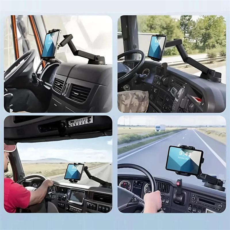 Car Tablet Holder Long Arm Suction Cup Mount For Tablet Suv Truck Vehicle Lift Windshield Window Vehicle Mount