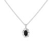 Temperament French Niche Design Black Zircon Necklace Women's Light Luxury Fashionable High-end Pendant Collarbone Chain
