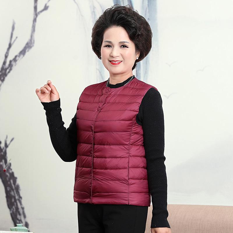 

Легкий пуховый жилет большого размера для женщин среднего и пожилого возраста M