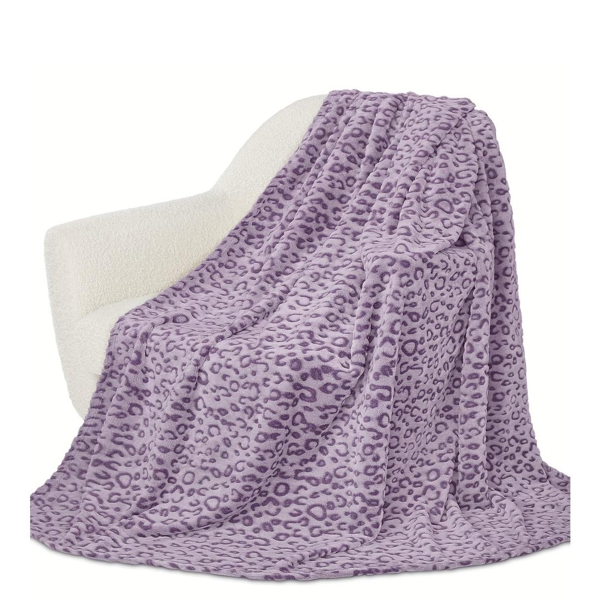 

Flannel Blanket Leopard Pattern Soft Plush Decorative Throw for Chair Sofa Bedroom Stylish Warmth Bringing Quality Certified 100X150CM