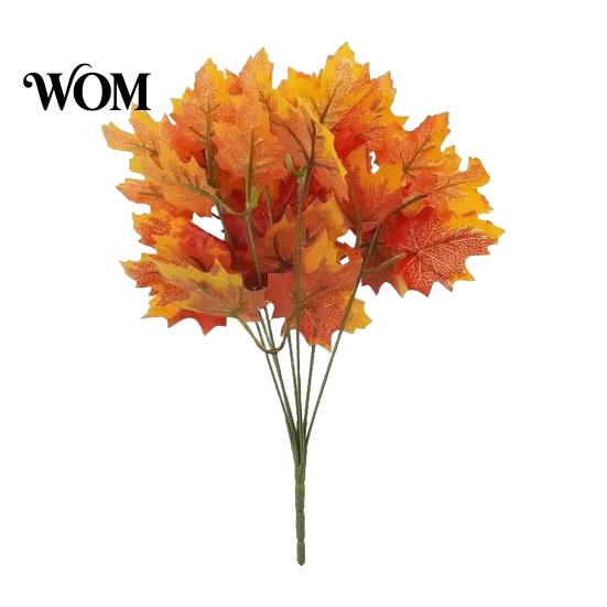 Natural Looking Fake Leaves Autumn Artificial Flowers Bouquet, Realistic Plastic Floral Arrangement with Layered for Home Decor And Vines Farmhouse