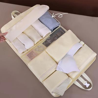 Essential Travel Packing Bag  Multi-Compartment Classification - Hanging Suitcase Organizer Set Underwear Sock Packaging Bag