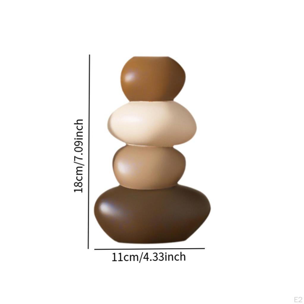 Flower Vase Desktop Ornament Figurine Home Decor Table Centerpiece Flowerpot Decorative for