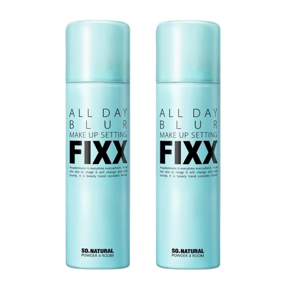 So Natural All Day Blur Makeup Setting Fixer 75ml x 2ea - Pore-Blurring & Long-Lasting Setting Spray for Smooth, Flawless Skin Texture