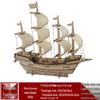 DIY Wooden Ancient Sailing Ship Model Kit: 3D Puzzle, Handmade Silk Merchant Vessel for Adults
