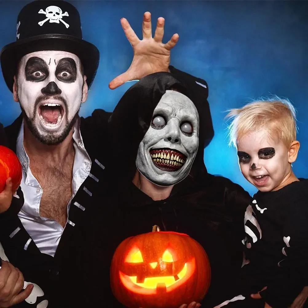 1-10PCS Halloween Smile Demon Mask for Exorcist Cosplay Party Ghost Costume and Haunted House Decoration Party Prop