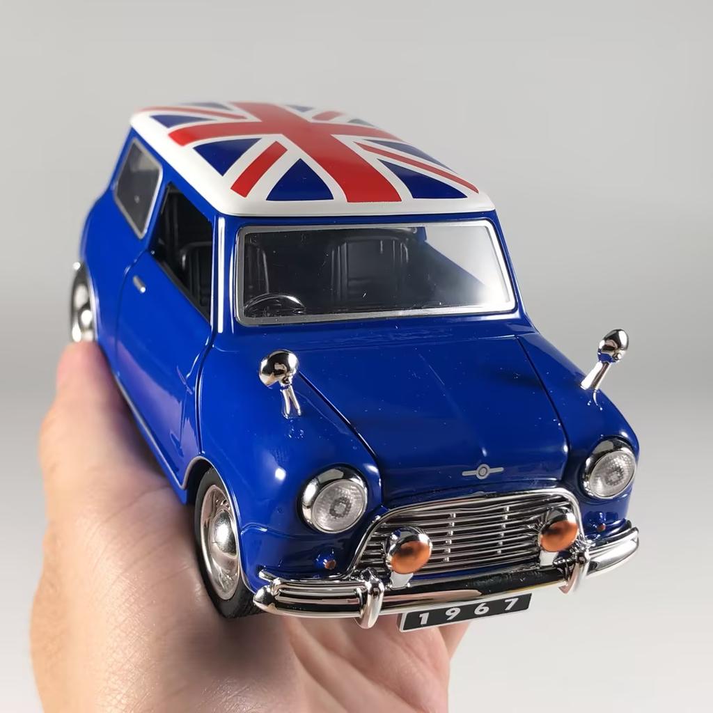 1:32 BMW Morris Mini Cooper 1967 Classic Racing Alloy Metal Diecast Model Car Home Decoration Desktop Display Ornaments Present