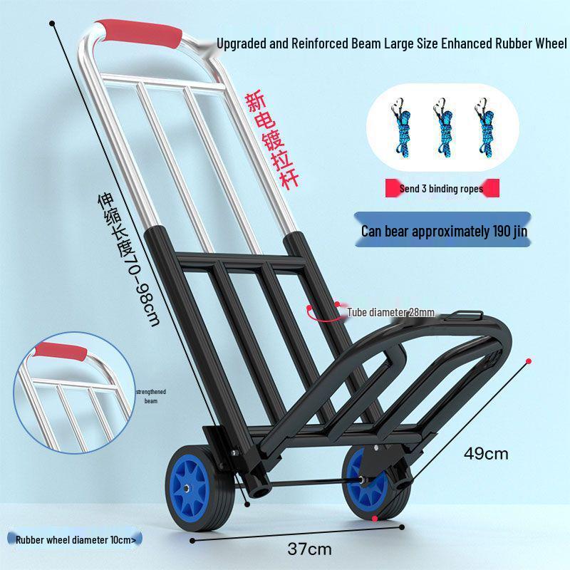 Foldable Handcart for Shopping and Luggage Transport