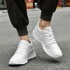 Scarpe da uomo con rialzo Sneakers per aumentare l'altezza Scarpe casual alla moda con lacci Scarpe bianche da esterno per rialzo interno 4-10 cm Scarpe da uomo