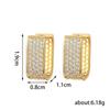 Viya Square Light Luxury Earrings, Copper Micro-Inlaid Zircon Ear Buckles, Simple And Versatile Premium Earrings.