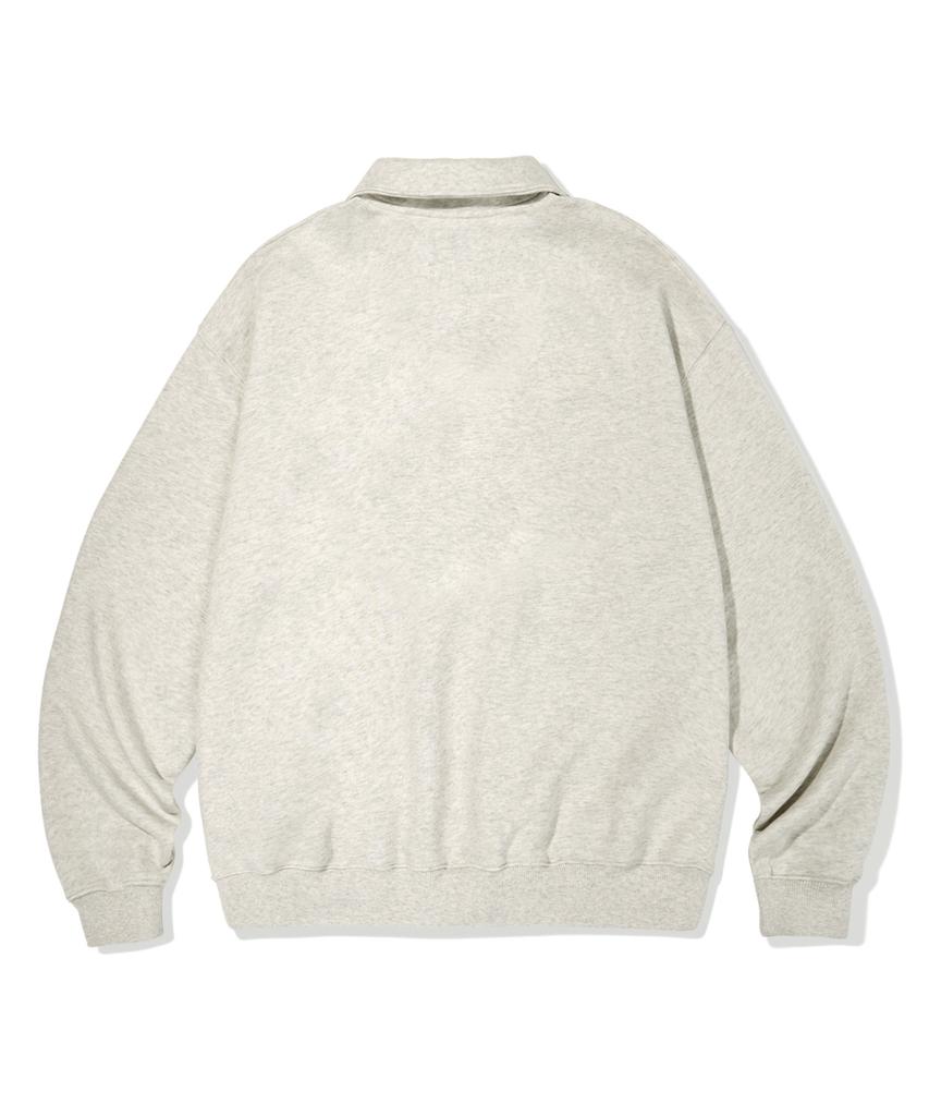 FILLUMINATE Gothic Circle Sweat Half Zip-Up Oatmeal