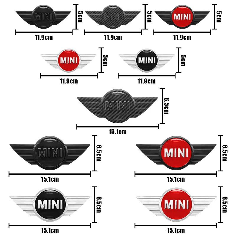 15.1/11.9cm 3D ABS Car Front Hood Emblem Stickers Rear Trunk Badge For Mini Cooper Countryman Clubman F55 F56 R55 R56 R60 JCW