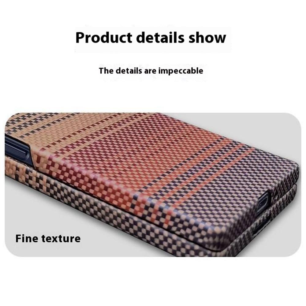 For Samsung Galaxy Z Fold5 5G Magnetic Case Precise Cutouts Gradient Aramid Fiber Phone Cover with Metal Lens Framee