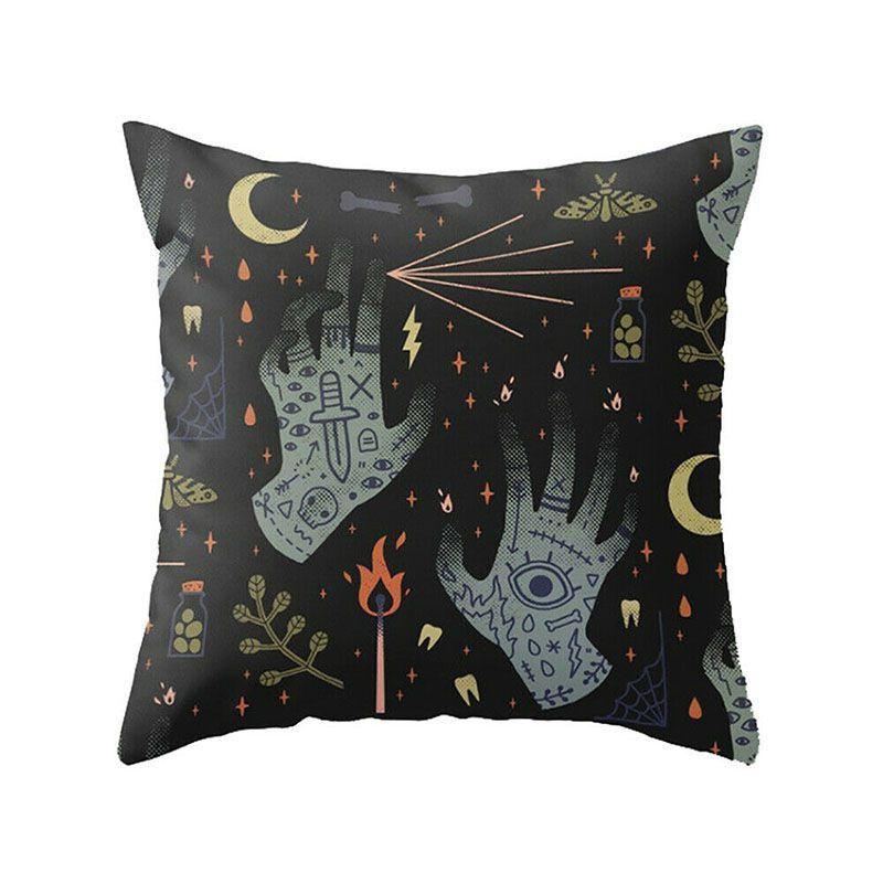 Fronha de Almofada com Estampa de Halloween Super Macia Ideal para Decoração de Casa e Presentes