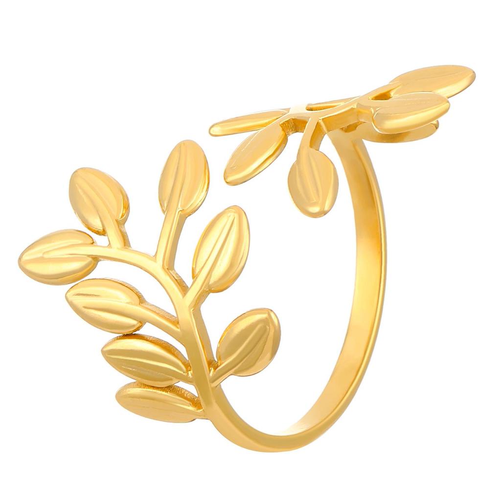 High-End Edelstahl Blumen- & Seestern Offener Ring für Damen