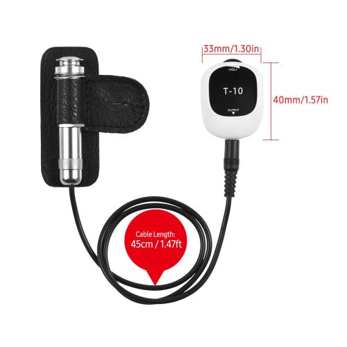 KOCAN Piezo Pickup, Universal No-Drilling Self-Adhesive Pickup for 6.5mm Audio Interface Speakers, Multi-Function Pickup for Guitar, Ukulele, Violin,