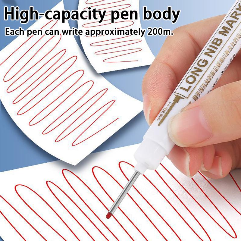 1Pc Long Needle Marker Pen Waterproof Deep Hole Metal Bathroom Woodworking Tile Screw 20Mm Dash Pen Marker Pen