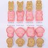 8Pcs/Set Cat Cookie Cutters Plastic 3D Cartoon Pressable Biscuit Mold Cookie Stamp Kitchen Baking Pastry Bakeware Tool