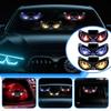 Waterproof Devil Eyes LED Car Light Solar Powered Automotive Solar Eyes Lamp  Commuting