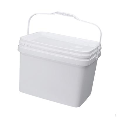10L Rectangular Bucket ,All Purpose Pail Storage Box ,Food Container with Handle Cover for