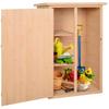 Wooden Small Shed, Garden Storage Shed with Shelves and Bolt Latch, 75L x 56W x115H cm, Natural