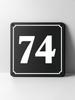 Metal House Number Sign, Black White Contrast, Outdoor Wall Decor for Home Street