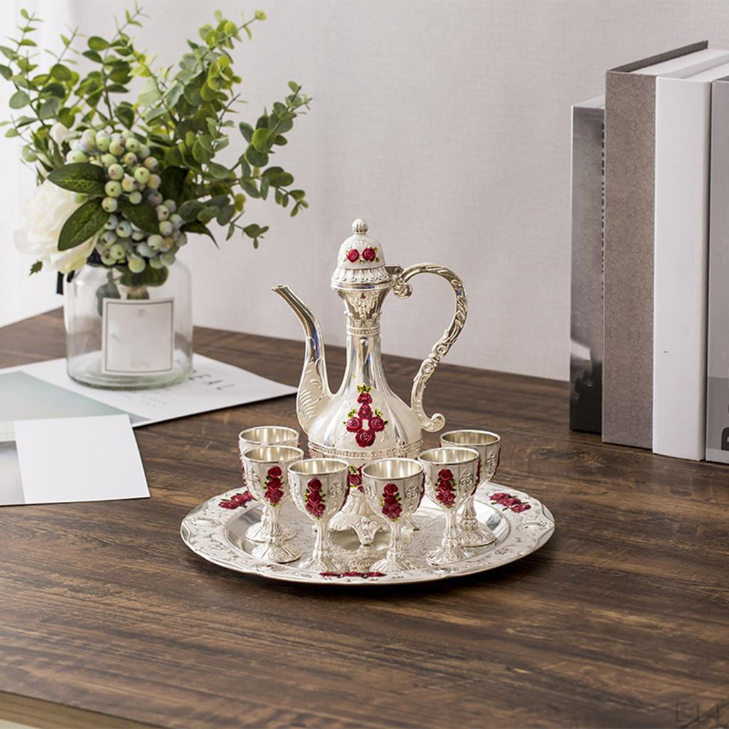 Set 6 Cups Noble Spirits Decorative Dispenser Decoration Collection Plate