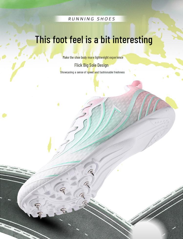 5288 Unisex Track & Field Sprint Shoes - Low-Top Mesh with Iron Spikes for Spring/Summer Competitions
