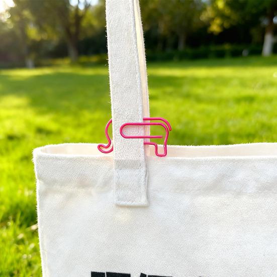 Yousheng 10Pcs Christmas Paper Clips Colorful Elephant Design Non-bending Paper Clips Office School Desk Organizing Cards Document Fasteners