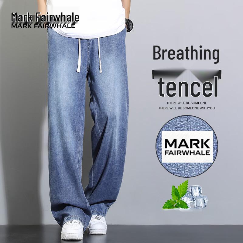 

MARK FAIRWHALE Men s Cool-Touch Tencel Straight-Leg Jeans 2XL