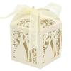 50 Piezas / Paquete Caja y Bolsas de Lujo para Recuerdos de Boda Dulces Pastel Caramelo Regalo Favores Cajas para Boda Baby Shower Cumpleaños