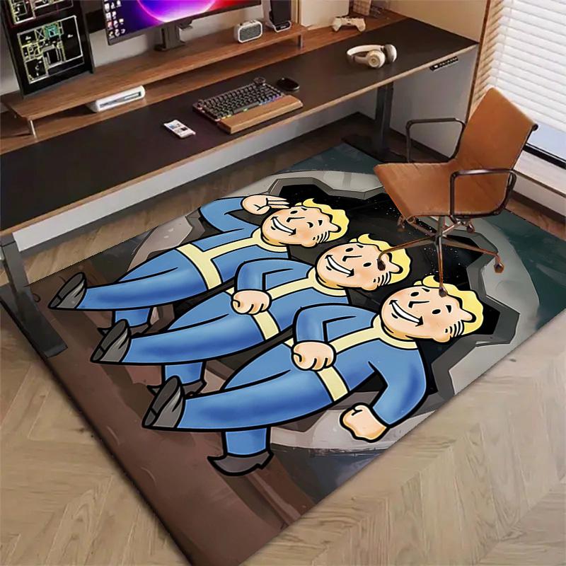 1pc NUKA-BOMBS Fallout1 Design Printed Area Rug Carpet for Bedroom Living Room Home Decor Rugs Mat Non Slip Mat Rug for Bedside