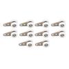 10PCS 23mm Nylon Pulley Stainless Steel Bracket Hanging Wheel Roller for Sliding Door Window White