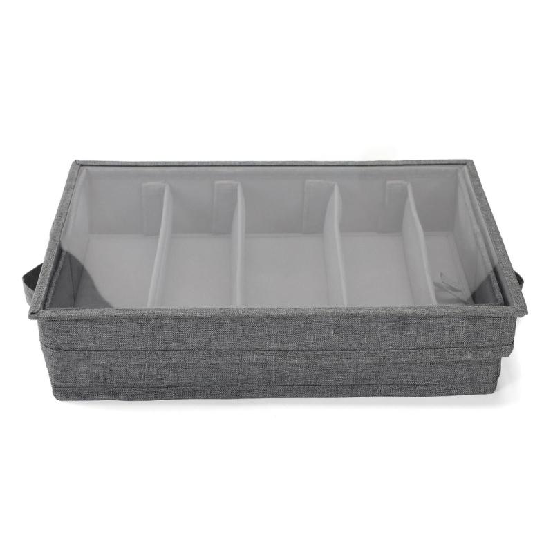Kitchen Storage Box With Removable Cover Reinforced Handles Stackable Design For Cutlery Office Supplies Jewelry Organizing