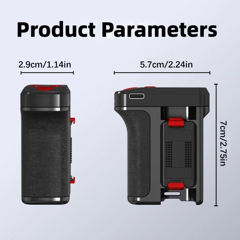 Aluminum Alloy Action Camera Grips With Bluetooth-compatible Connectivity And Magnetic for Action 3/4/5PRO Ergonomic Handling