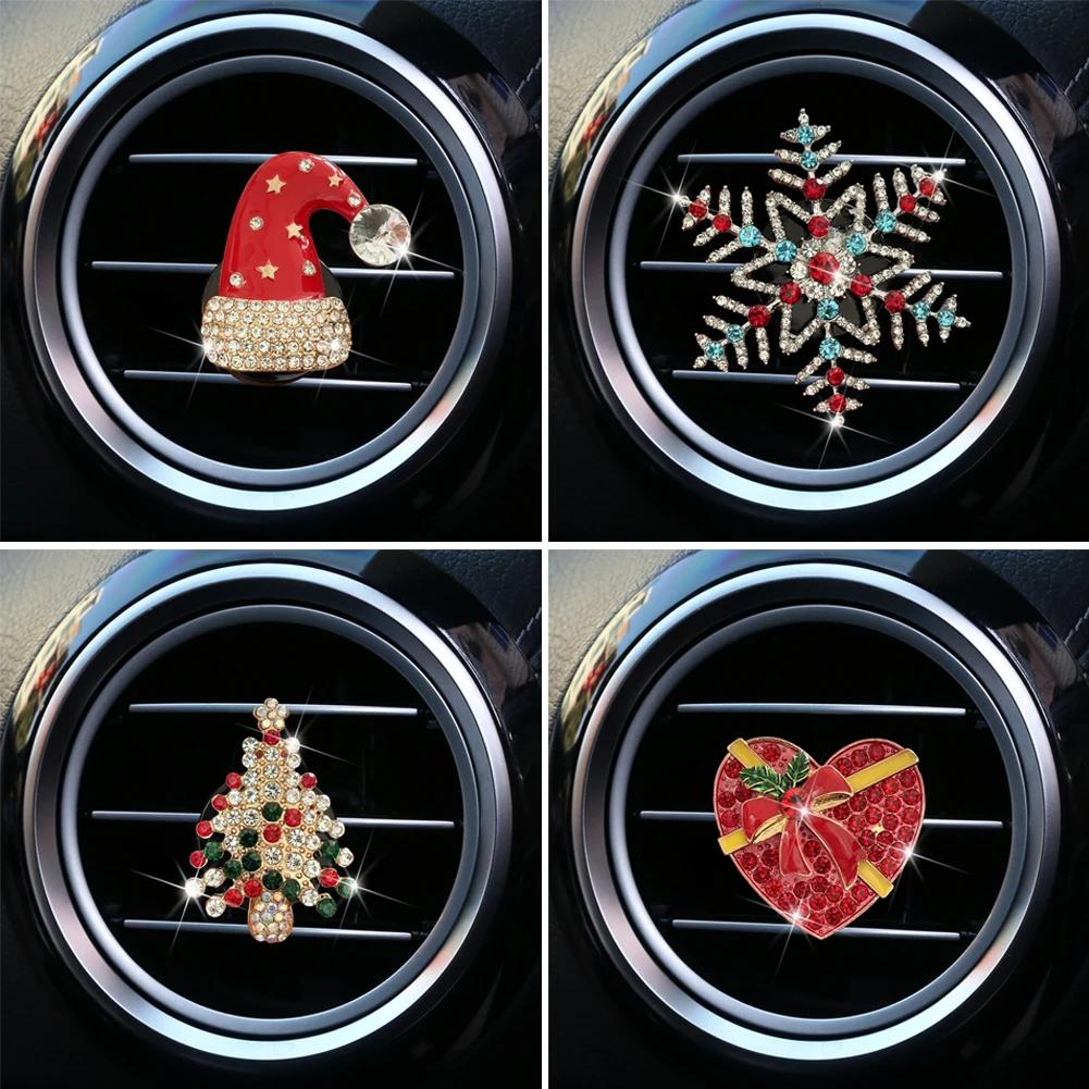 Auto Diffusor Lüftungsschlitze Auto Diffusor Schneeflocke Öl Legierung Lüftungsschlitzclip Tragbarer Lufterfrischer Aromatherapie Öl Diffusor für jedes Alter