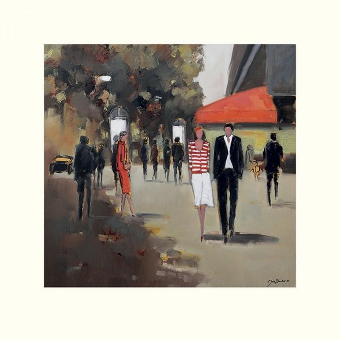 Impressão de Jon Barker Café De La Paix Paris 40cm x preto