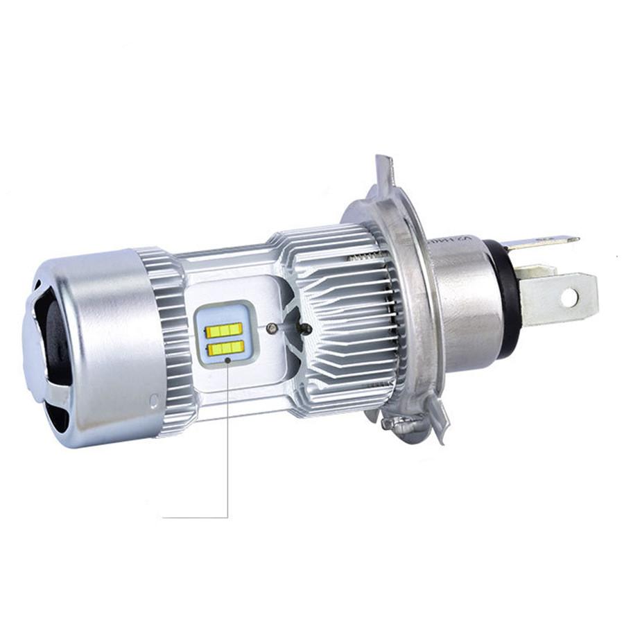 1PC H4 LED Motorcycle Hi-Lo Beam Headlight Bulbs Plug and Play 9-30v 5700-6200K