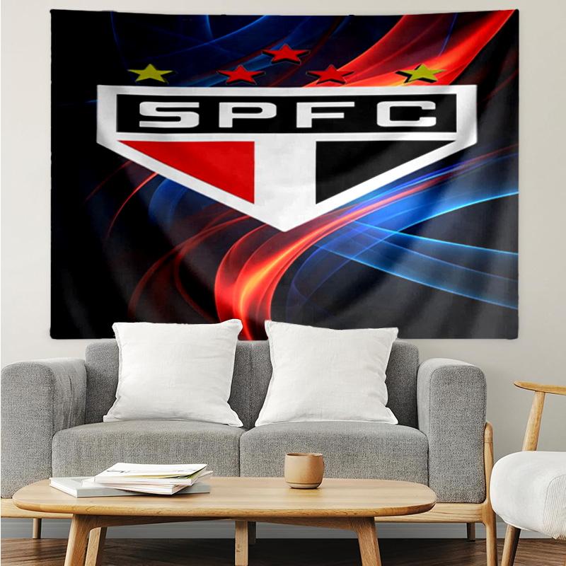Pau-lo Fc Emblem Printed Printed Tapestry, for Bedroom,Livingroom, Dormitory, Large Wall Decor, Fabric Decor Fan Birthday Gifts