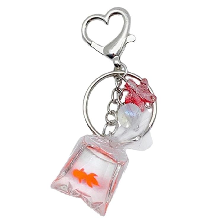 Cute Pet Fish Keychain Ornament Keyring Lovely Pendant for Bag Backpack Purse