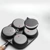 Frying Pan with 4 Holes - Non-stick Cast Iron Four-hole Egg Dumpling Pan - Deepened for Egg Buns - Non-stick Flat-bottom Pan - Egg Frying Gadget